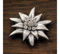 Vintage alemán WWII militar Edelweiss flor broche alfileres esmalte Metal insignias solapa Pin broches chaquetas Jeans joyería de moda