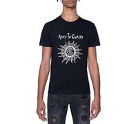 Vintage Alice In Chains Sun Faded Camiseta Negro para Hombre De Manga Corta con Cuello Redondo Black T-Shirt Mens L