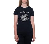 Vintage Alice In Chains Sun Faded Camiseta Negro para Mujeres De Manga Corta con Cuello Redondo Black T-Shirt Womens M