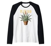 Vintage Aloe Vera Planta Papá Naturaleza Flora Jardinero Camiseta Manga Raglan