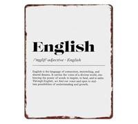 Vintage Aluminum Sign English Definition Quote for Living Room Classroom Home Decor 8 X 12 in