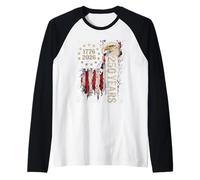 Vintage America 250 Years 1776 2026 Eagle Flag USA Camiseta Manga Raglan