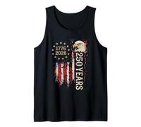 Vintage America 250 Years 1776 2026 Eagle Flag USA Camiseta sin Mangas
