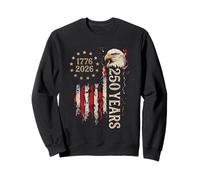 Vintage America 250 Years 1776 2026 Eagle Flag USA Sudadera