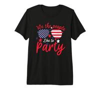 Vintage American Flag 4th July We The People Like To Party Camiseta Premium