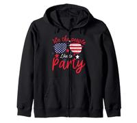 Vintage American Flag 4th July We The People Like To Party Sudadera con Capucha