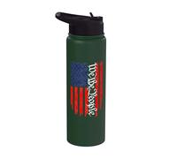 Vintage American Flag Patriotic 1776 We The People USA Stainless Steel Insulated Water Bottle
