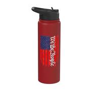 Vintage American Flag Patriotic 1776 We The People USA Stainless Steel Insulated Water Bottle