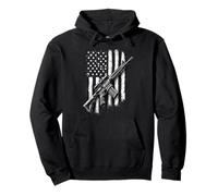 Vintage American Flag With AR-15 Rifle Design For Patriot Sudadera con Capucha