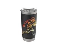 Vintage American Football Guy Vaso térmico de acero inoxidable de doble pared
