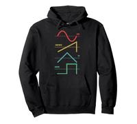 Vintage Analog Synthesizer Techno Waveform - Synth Nerd Sudadera con Capucha