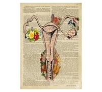 Vintage anatomía humana Haslet corazón lienzo pintura Retro esqueleto Floral pared arte carteles impresiones imágenes clínica habitación decoración del hogar(YT1175,70X100cm no frame)