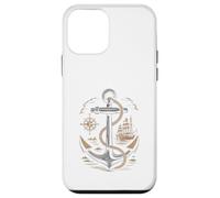 Vintage Anchor Brújula Velero Náutico Marítimo Mar Carcasa para iPhone 12 Mini
