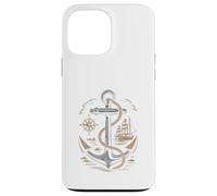 Vintage Anchor Brújula Velero Náutico Marítimo Mar Carcasa para iPhone 13 Pro MAX
