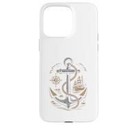 Vintage Anchor Brújula Velero Náutico Marítimo Mar Carcasa para iPhone 15 Pro MAX