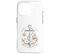 Vintage Anchor Brújula Velero Náutico Marítimo Mar Carcasa para iPhone 16 Pro
