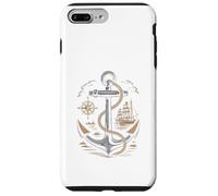 Vintage Anchor Brújula Velero Náutico Marítimo Mar Carcasa para iPhone 7 Plus/8 Plus