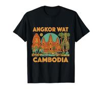 Vintage Angkor Wat Camboya Viaje Souvenir Turista Regalo Camiseta