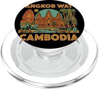 Vintage Angkor Wat Camboya Viaje Souvenir Turista Regalo PopSockets PopGrip para MagSafe