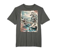 Vintage Animal Macaco Invierno Mono Arte Japonés Onsen Camiseta