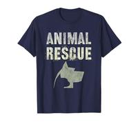 Vintage ANIMAL RESCUE Refugio Buscar Papá Mamá Adopción Vibes Camiseta