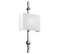 Vintage Aplique Merle En Níquel Antiguo Blanco B: 29cm Luz de Pasillo Salón