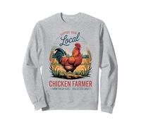 Vintage Apoya a tu granjero de pollos local - Huevos frescos de granja Sudadera