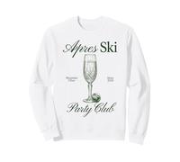 Vintage Apres Ski Party Club Champagne Flauta Diseño Sudadera