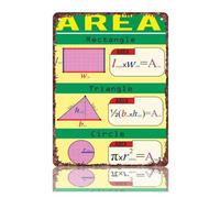 Vintage Area Formula Metal Sign Geometry Decor 8x12 Inch