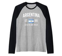 Vintage Argentina EST 1816 América del Sur Camiseta Manga Raglan