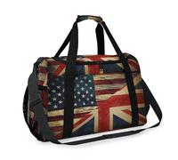 Vintage Art America - Bolsa de viaje con la bandera del Reino Unido para niñas, niños, mujeres y hombres, bolsa de fin de semana, bolsa de hombro para viajes, deportes, gimnasio