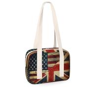 Vintage Art America - Pequeña bolsa de deporte con la bandera del Reino Unido, bolsa de gimnasio, ligera, casual, bolsa organizadora de deportes para niños, niñas, niños, mujeres y hombres