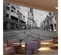 Vintage Art Ciudad Arquitectura Calle 3D Papel Pintado Pared Fácil Instalación Oficina Sala Estar Sofá Dormitorio TV Fondos Decoración-400cm×280cm