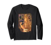 Vintage Art Nouveau Alphonse Mucha Job Mujer Ilustración Manga Larga