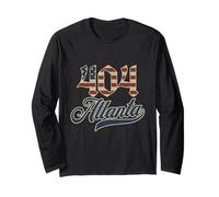 Vintage Atlanta 404 Área Code Patriot USA Bandera Americana Manga Larga