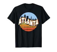 Vintage Atlanta Georgia Sunset Cityscape Ciudad Recuerdo Camiseta