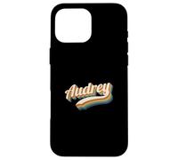 Vintage Audrey Nombre Personalizado Audrey Carcasa para iPhone 16 Pro MAX