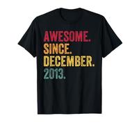 Vintage Awesome Since December 2013 8th Birthday Gift Retro Camiseta