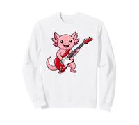 Vintage Axolotl Punk Music Playing Guitar Sudadera
