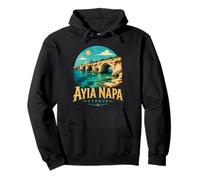 Vintage Ayia Napa Chipre Viaje Souvenir Monumento Regalo Sudadera con Capucha