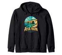 Vintage Ayia Napa Chipre Viaje Souvenir Monumento Regalo Sudadera con Capucha