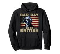Vintage Bad Day To Be British Funny 4th of July Men Women Sudadera con Capucha