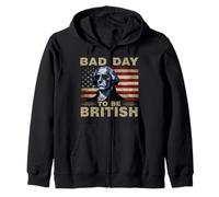 Vintage Bad Day To Be British Funny 4th of July Men Women Sudadera con Capucha