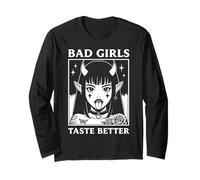 Vintage Bad Girls Taste Better, tatuaje gótico, arte para niñas y mujeres Manga Larga
