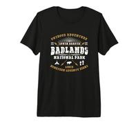 Vintage Badlands National Park Grunge Art Vacaciones Souvenir Camiseta Premium