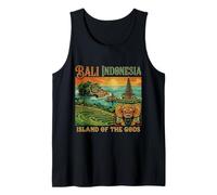 Vintage Bali Indonesia Travel Souvenir Landmark Turista Regalo Camiseta sin Mangas