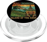 Vintage Bali Indonesia Travel Souvenir Landmark Turista Regalo PopSockets PopGrip para MagSafe