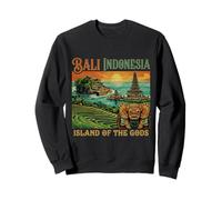 Vintage Bali Indonesia Travel Souvenir Landmark Turista Regalo Sudadera