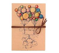 Vintage Balloon Scrapbook Album | 34 - Side DIY Photo Book for Memories/Travel/Gifts | Foldable Kraft Paper Craft with 18 Accordion Pages