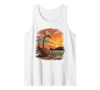 Vintage Baloncesto Puesta del Sol Jugador De Fin De Semana Camiseta sin Mangas